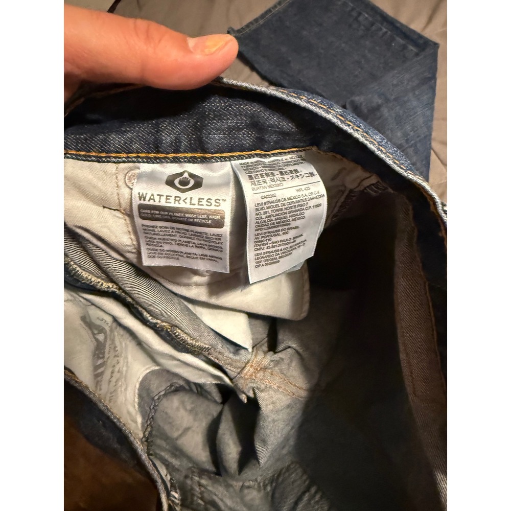Levis 527 Slim Bootcut Jeans Mens 32x32 Medium Wash Blue Denim WaterLess - Picture 6 of 7